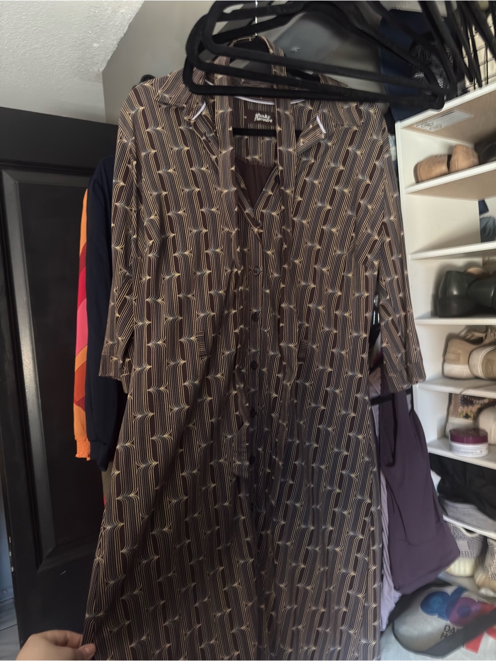 4Funky Flavours Retro Three Quarter Sleeve Dress